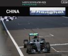 Нико Росберг празднует свою победу в Гран-при Китая 2016